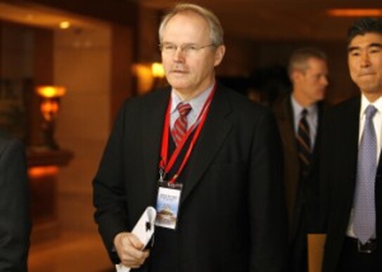 Christopher Hill, negociatorul-sef american pentru dosarul nuclear nord-coreean, a declarat ca astazi va fi ultima zi a convorbirilor hexapartite menite sa convinga Pyongyangul sa renunte la programul sau nuclear. (FREDERIC J. BROWN / AFP / Getty Images)