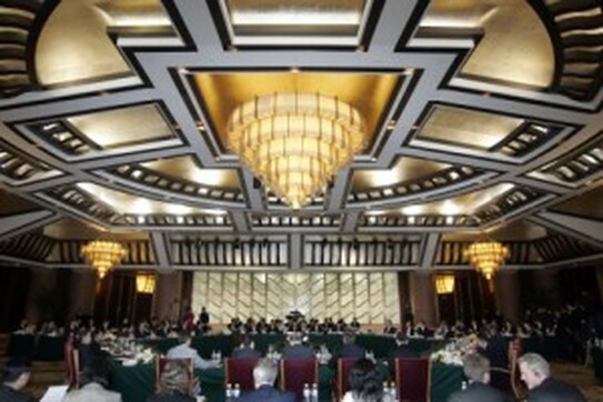 Beijing, CHINA: Vedere generala de la ceremonia de inchidere a convorbirilor hexapartite privind programul nuclear al Coreei de Nord, ce au avut loc la Beijing, China, 13 februarie 2007. (Michael Reynolds-Pool / Getty Images)