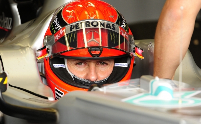 Pilotul german Michael Schumacher (ROGERIO BARBOSA / AFP / Getty Images)