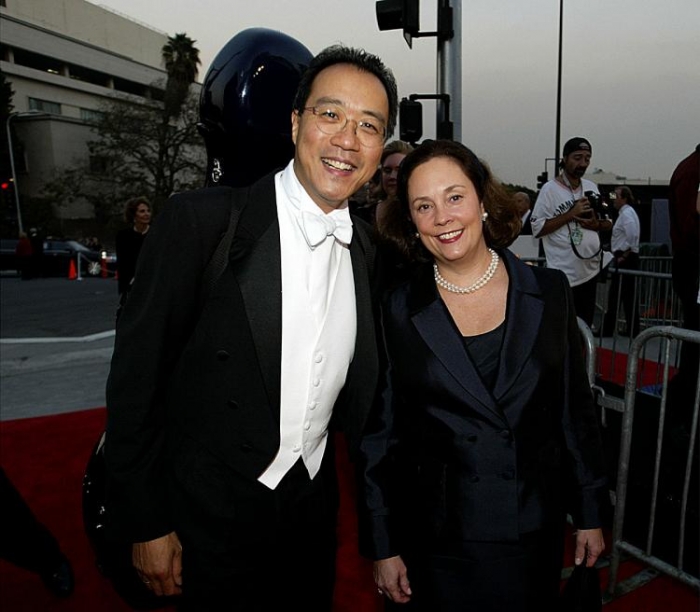 Yo Yo Ma impreuna cu sotia, Jill Hornor, asista la gala Walt Disney Concert Hall in Los Angeles. 