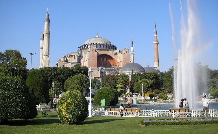 Fosta bazilica crestin-ortodoxa Hagia Sophia din Istanbul, Turcia. 