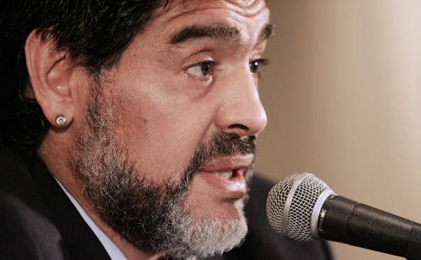 Fosta vedetă argentiniană Diego Armando Maradona.