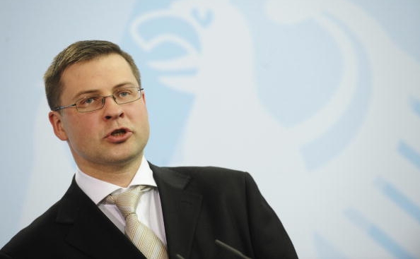 Vicepreşedintele Comisiei Europene, Valdis Dombrovskis (JOHN MACDOUGALL / AFP / rtty Image)