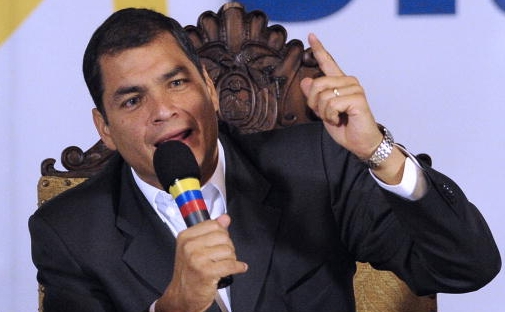 Presedintele ecuadorian, Rafael Correa. 