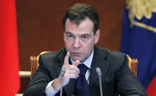 Preşedintele rus Dmitri Medvedev. (DMITRY ASTAKHOV / AFP / Getty Images)
