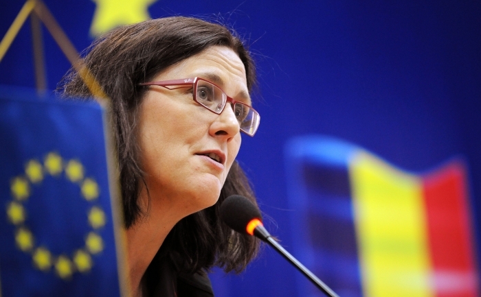 Comisarul european pentru afaceri interne, Cecilia Malmstrom. (DANIEL MIHAILESCU / AFP / Getty Images)