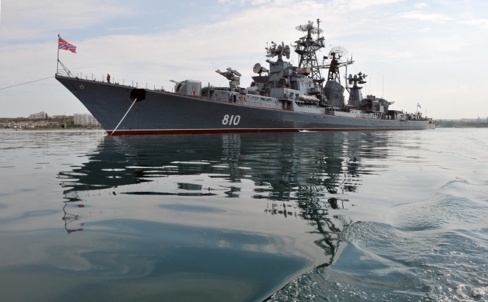 Un vas rusesc din flota de la Marea Neagră, cu baza în Sevastopol.