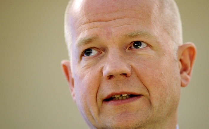 Secretarul britanic pentru externe, William Hague. (FABRICE COFFRINI / AFP / Getty Images)