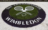 Logo-ul turneului de tenis Wimbledon. (Ryan Pierse / Getty Images)