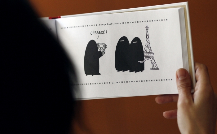 Ilustratie din cartea de caricatura: Burqa Fashionista.