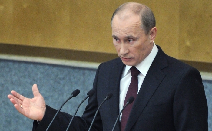 Premierul rus,  Vladimir Putin (ALEXANDER NEMENOV / AFP / Getty Images)