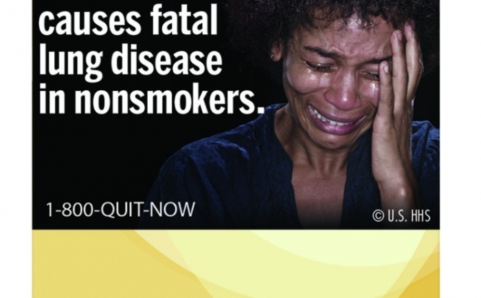 O noua etichetă de avertizare a organizatiei Food and Drug Administration (FDA), pe pachetele de ţigări - care va fi necesară pentru comercializarea pachetelor de ţigări în SUA (FDA via Getty Images)