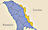 Transnistria este reprezentată de culoarea galbenă. (wikipedia.org)