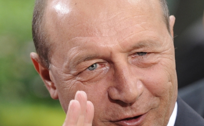 Presedintele roman Traian Basescu. (JEAN-CHRISTOPHE VERHAEGEN / AFP / Getty Images)