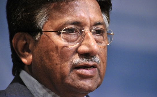 Fostul presedinte pakistanez Pervez Musharraf tinand o cuvantare la centrul Woodrow Wilson in Washington, iulie 2011 (KAREN BLEIER/AFP/Getty Images)