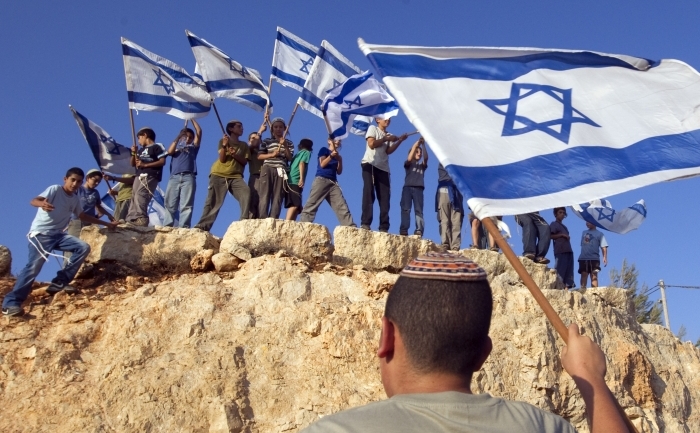 Marsuri israeliene de sprijin pentru colonizarea Cisiordaniei, 20 septembrie 2011 in Nablus (JACK GUEZ / AFP / Getty Images)