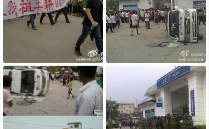Peste 1.000 de oameni satul Wukan, provincia sudica chineza Guangdong, s-au inclestat cu politistii in 22 septembrie datorita faptului ca li s-au furat pamanturile de catre oficiali.