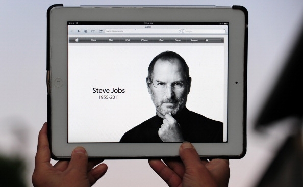 O fotografie cu fondatorul Apple, Steve Jobs