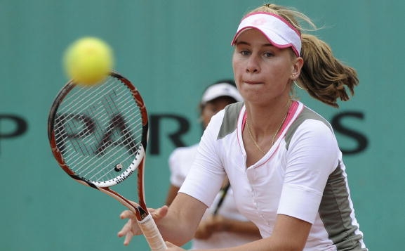 Jucătoarea română de tenis Elena Bogdan. (BERTRAND GUAY/AFP/Getty Images)