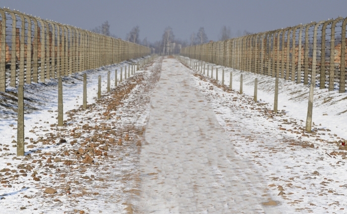 Imagine din fostul lagăr de exterminare nazist Auschwitz-Birkenau. (JANEK SKARZYNSKI / AFP / Getty Images)