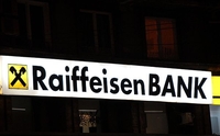Sigla Raiffeisen Bank. (Andrei Popescu/Epoch Times Romania)