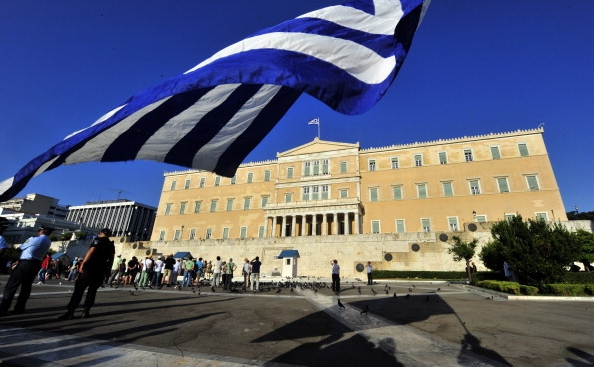 Vedere generală a Parlamentului Greciei.