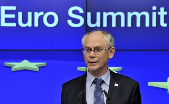 Preşedintele Consiliului European, Herman Van Rompuy. (GEORGES GOBET / AFP / Getty Images)