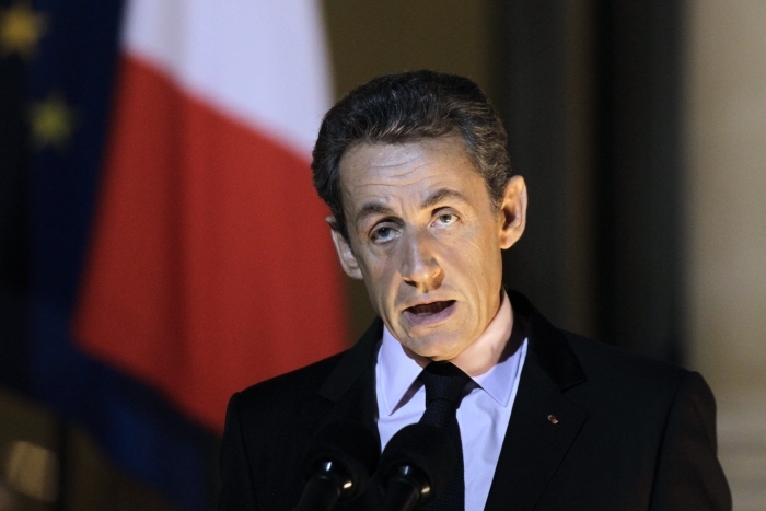 Presedintele Nicolas Sarkozy la Palatul Elysee din Paris (JOEL SAGET / AFP / Getty Images)