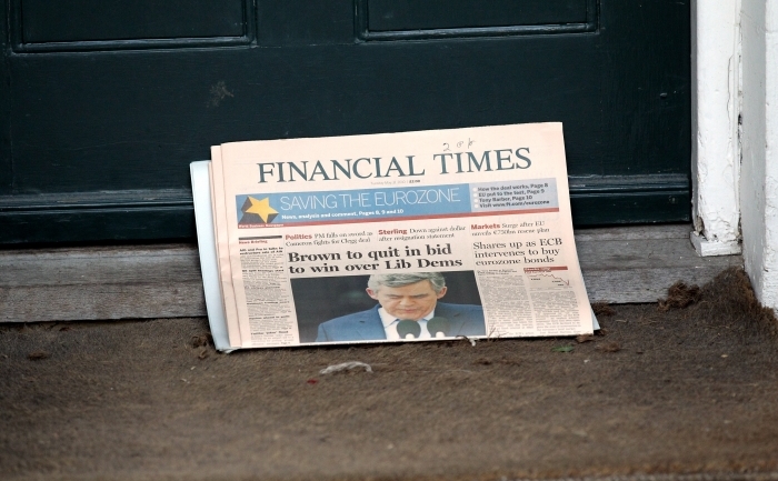 Ziarul economic cu difuzare mondială Financial Times. (Oli Scarff / Getty Images)