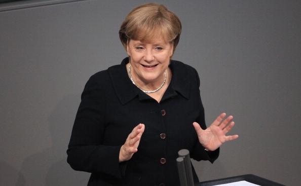 Cancelarul german, Angela Merkel.