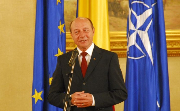 Preşedintele României, Traian Băsescu.