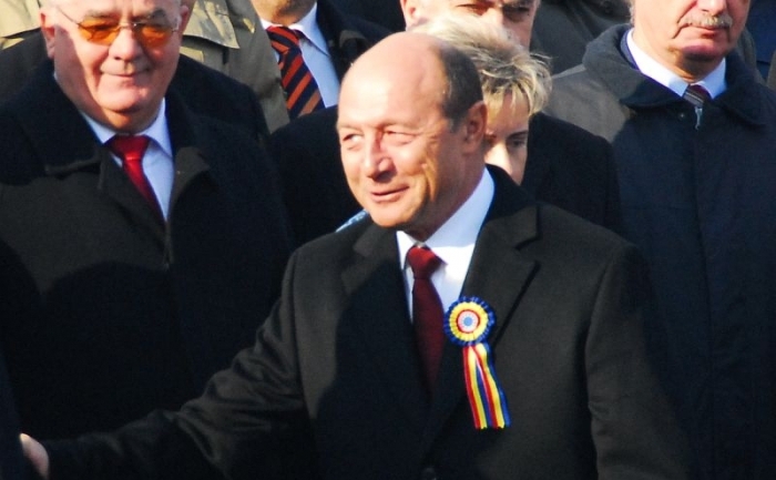 Preşedintele român, Traian Băsescu.