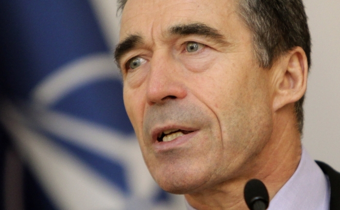 Secretarul general al NATO, Anders Fogh Rasmussen. (DAVID MDZINARISHVILI / AFP / Getty Images)