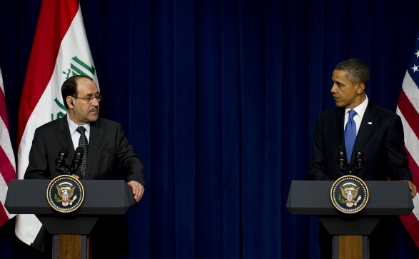 Preşedintele american Barack Obama şi premierul irakian Nuri al-Maliki.