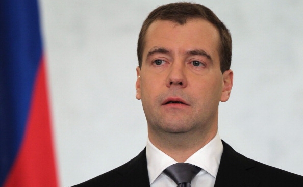 Preşedintele rus, Dmitri Medvedev. (VLADIMIR RODIONOV/AFP/Getty Images)