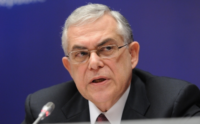 Prim-ministrul grec,Lucas Papademos.