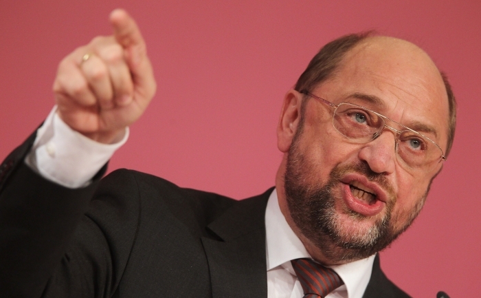 Noul preşedinte al Parlamentului European, social-democratul german Martin Schulz.
