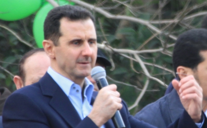 Preşedintele sirian Bashar al-Assad într-una din rarele apariţii publice, Damasc, 11 ian 2012. (LOUAI BESHARA / AFP / Getty Images)