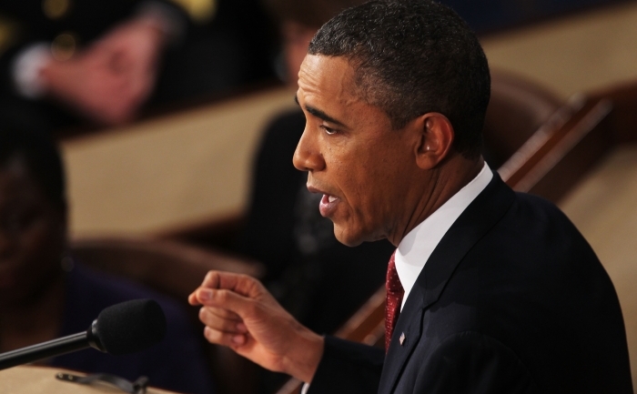 Preşedintele american Barack Obama a evocat realizările sale în domeniul  politicii externe în discursul despre Starea Uniunii rostit marţi. (Alex Wong / Getty Images)