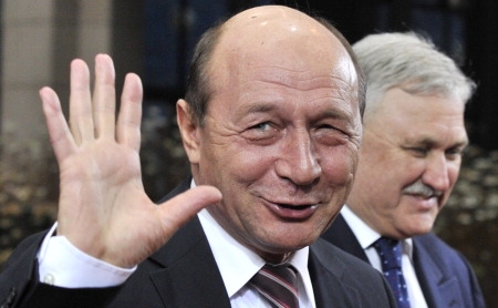Preşedintele român, Traian Băsescu. (GEORGES GOBET/AFP/Getty Images)
