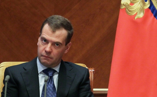 Preşedintele rus, Dmitri Medvedev. (YEKATERINA SHTUKINA/AFP/Getty Images)