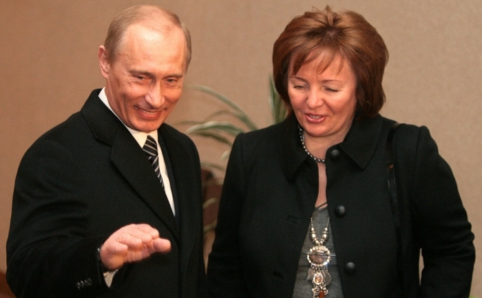 Preşedintele rus Vladimir Putin împreună cu soţia sa, Ludmila.