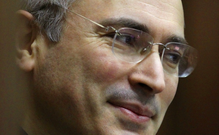 Odată cel mai bogat om din Rusia, Mihail Hodorkovski, în timpul celui de-al doilea proces politic intentat de Kremlin la adresa sa, 29 octombre 2011