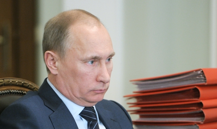 Vladimir Putin, 12 martie 2012 (YANA LAPIKOVA / AFP / Getty Images)