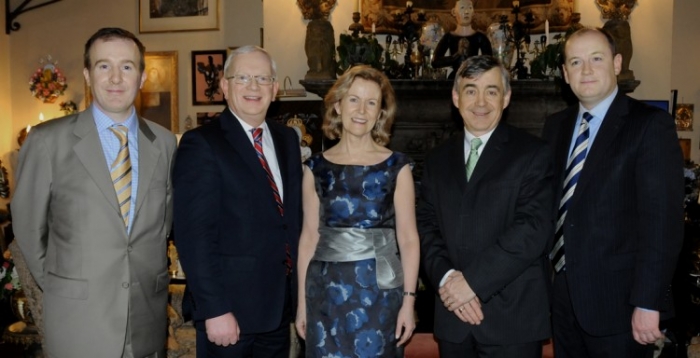 Maurice Landers, co-fondatorul misiunii "Oportunitatea Irlanda", Vincent Cunnane, CEO al "Shannon Development", Anne Anderson, ambasadorul Irlandei la Naţiunile Unite, Norbert Calligan, AIB şi Peter Ryan, consulul general adjunct al Irlandei la New York, la lansarea Oportunitatea Irlanda.