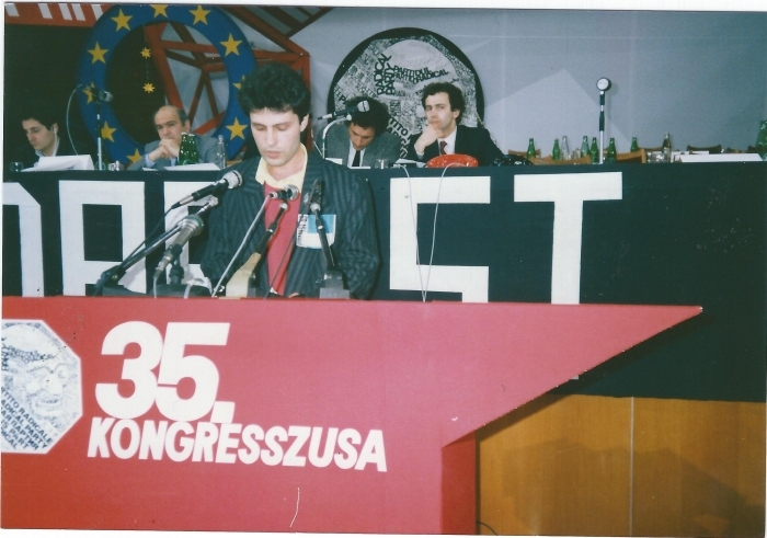 Aprilie 1989 - Speech-ul Grupului RL la congresul 35 al Partidului Radical Italian la Budapesta. GRL a fost invitată să vorbească despre situaţia din România.
