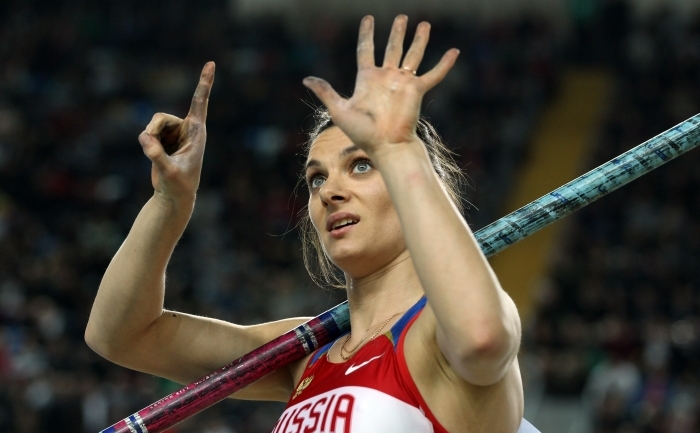 Atleta rusă Elena Isinbaeva. (Ian Walton / Getty Images)