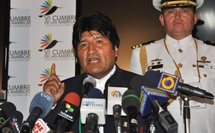 Preşedintele bolivian, Evo Morales. (GUILLERMO MU-OZ / AFP / Getty Images)