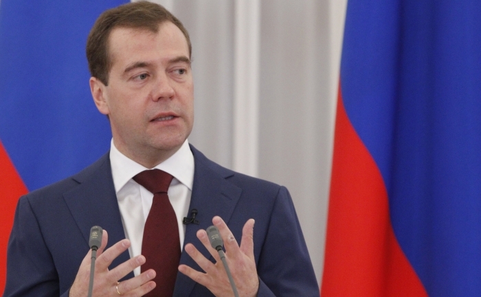 Premierul rus Dmitri Medvedev. (MIKHAIL KLIMENTYEV / AFP / GettyImages)