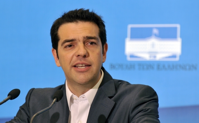 Liderul coaliţiei de extremă stângă din Grecia, Alexis Tsipras. (LOUISA GOULIAMAKI / AFP / GettyImages)